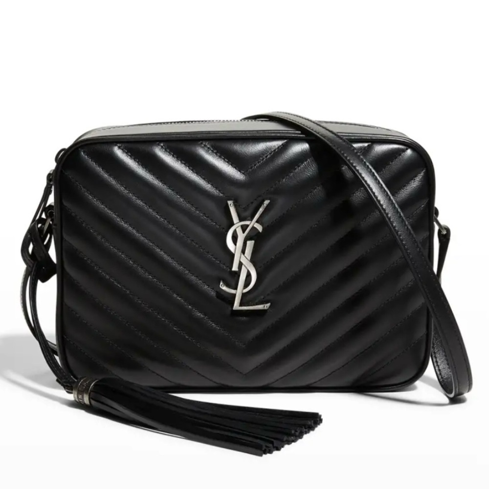 Saint Laurent Lou Matelassé Calfskin Chevron Leather Medium Camera Bag